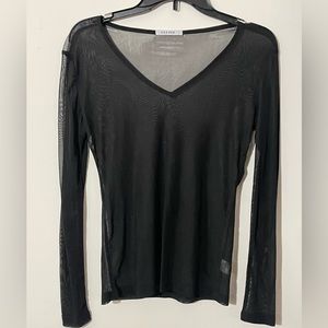 Black mesh long sleeve. Size Large